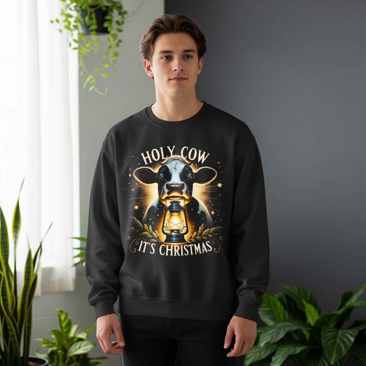 Christmas Cow Holy Cow Halftone T-Shirt Design - halftone PNG for T-shirts – Sue Opperman Halftones