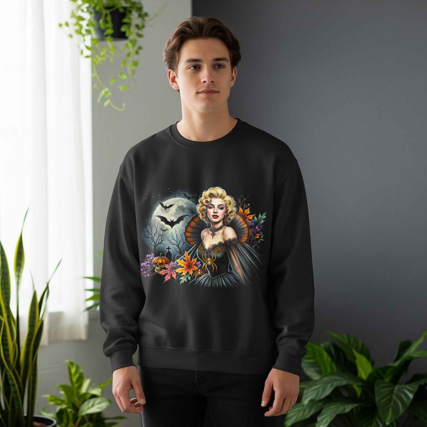 Glamour Halloween Portrait Digital Halftone T-Shirt Design - halftone PNG for T-shirts – Sue Opperman Halftones