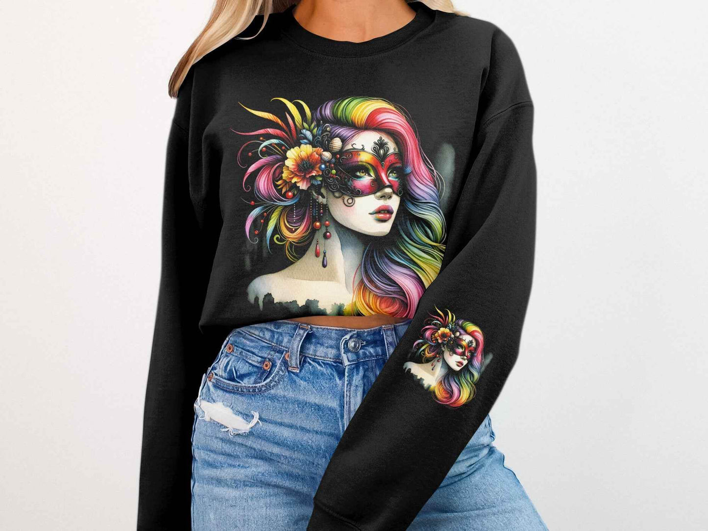Glamour Woman with Mask Halftone T-Shirt Design - halftone PNG for T-shirts – Sue Opperman Halftones