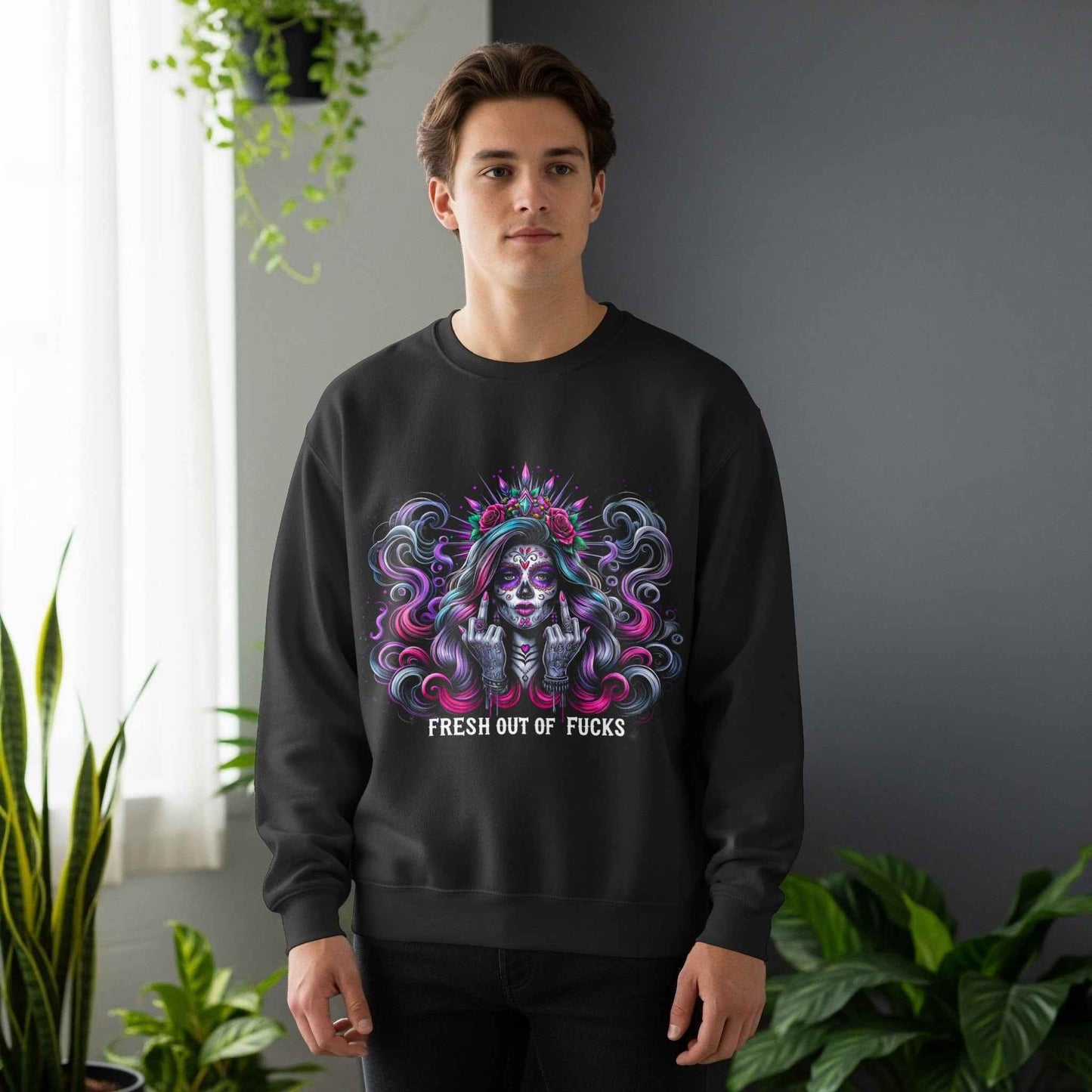 Sugar Skull Attitude Halftone T-Shirt Design - halftone PNG for T-shirts – Sue Opperman Halftones