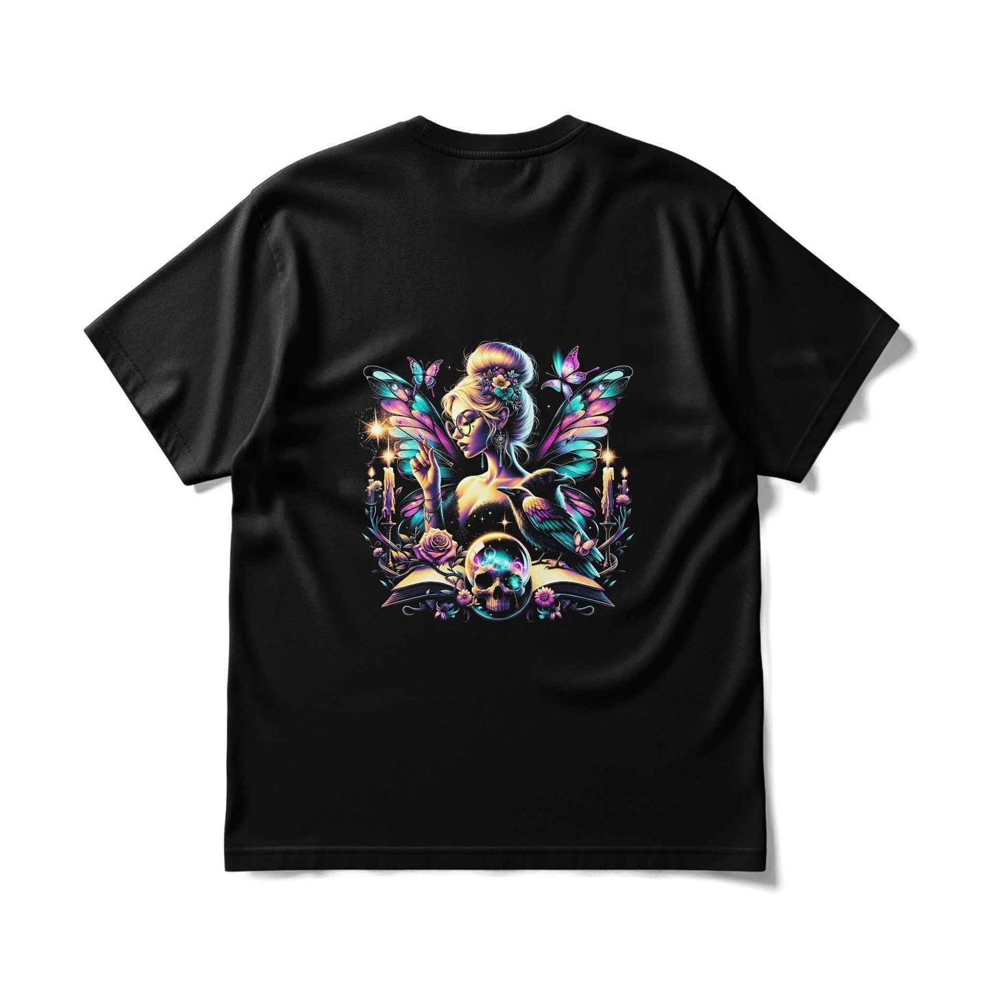 Whimsical Fairy with Skull Halftone T-Shirt Design - halftone PNG for T-shirts – Sue Opperman Halftones