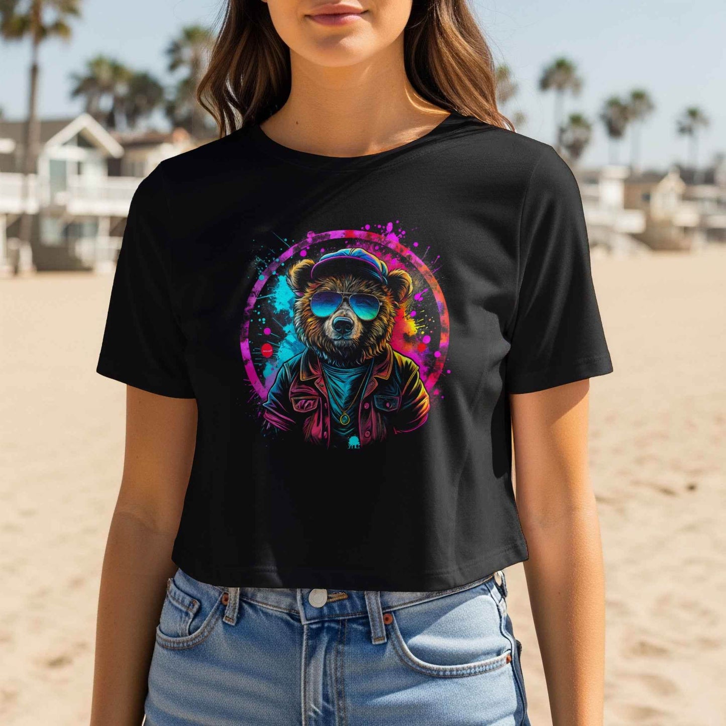 Cool Bear Wearing Shades Halftone T-Shirt Design - halftone PNG for T-shirts – Sue Opperman Halftones