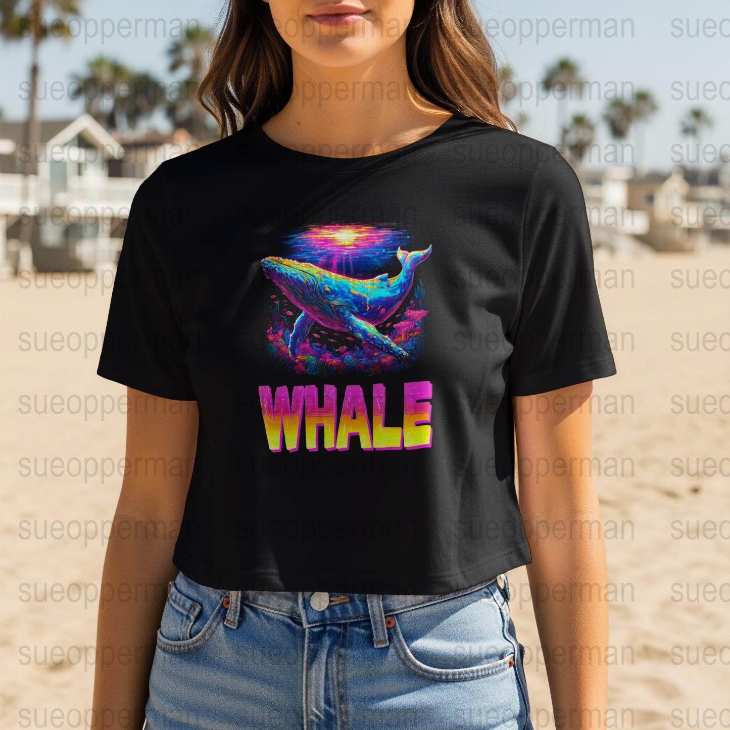 Whale Halftone T-Shirt Design Digital - halftone PNG for T-shirts – Sue Opperman Halftones