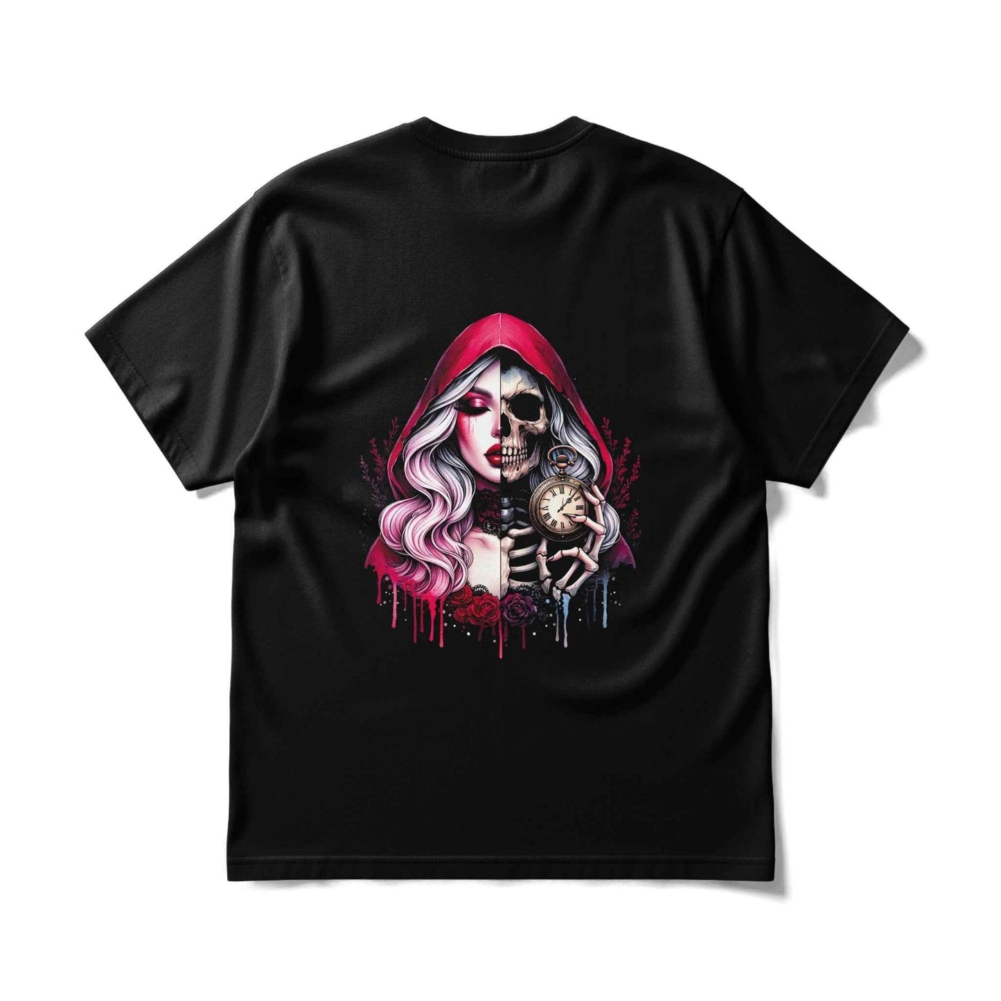 Gothic Time Skull Girl Halftone T-Shirt Design - halftone PNG for T-shirts – Sue Opperman Halftones
