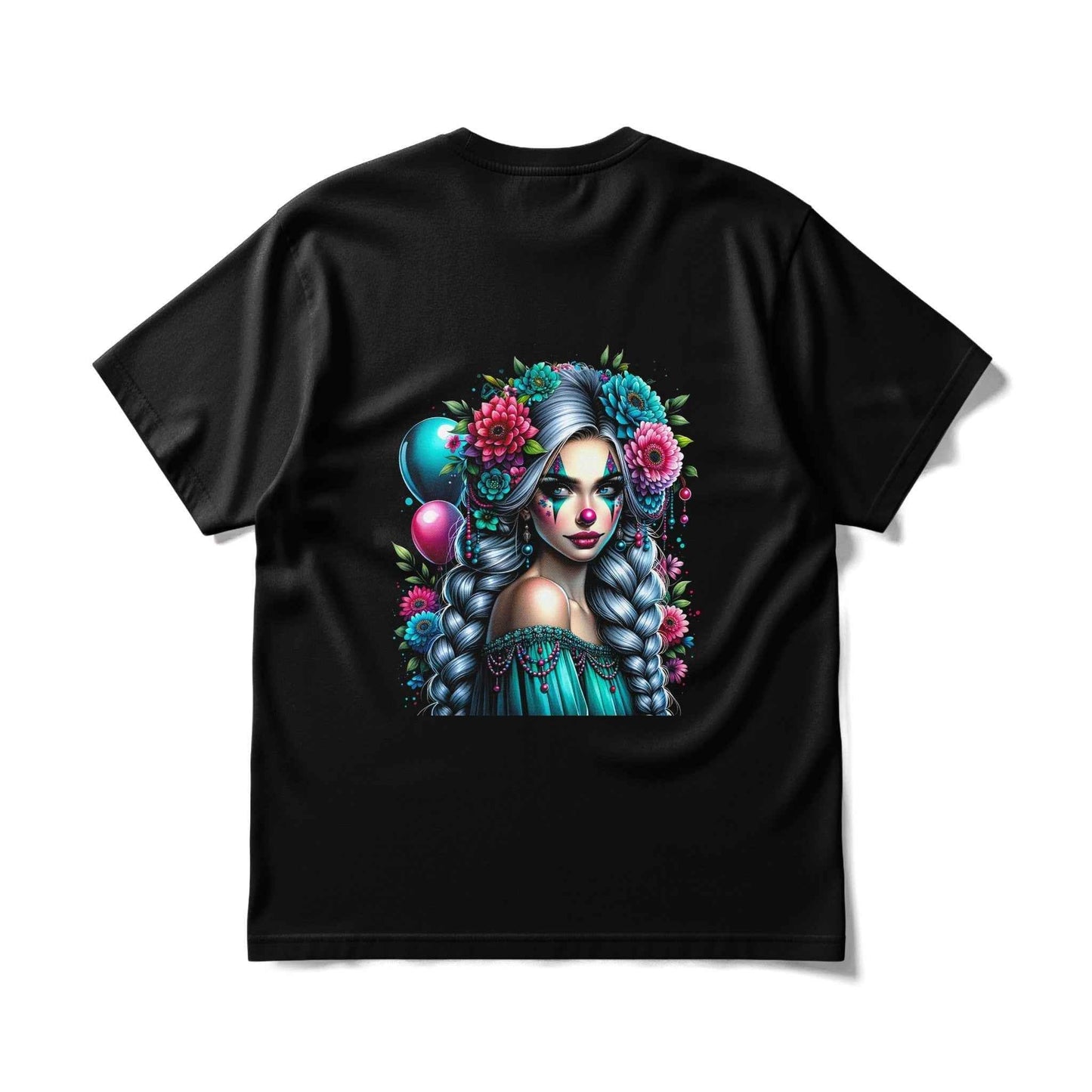 Floral Clown Digital Halftoned T-Shirt Design - halftone PNG for T-shirts – Sue Opperman Halftones
