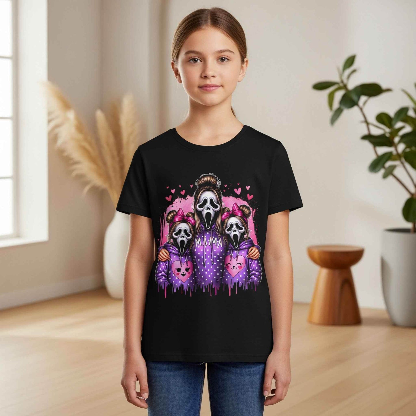 Scream Mama Girls Squad Halloween Digital Halftoned T-Shirt Design - halftone PNG for T-shirts – Sue Opperman Halftones