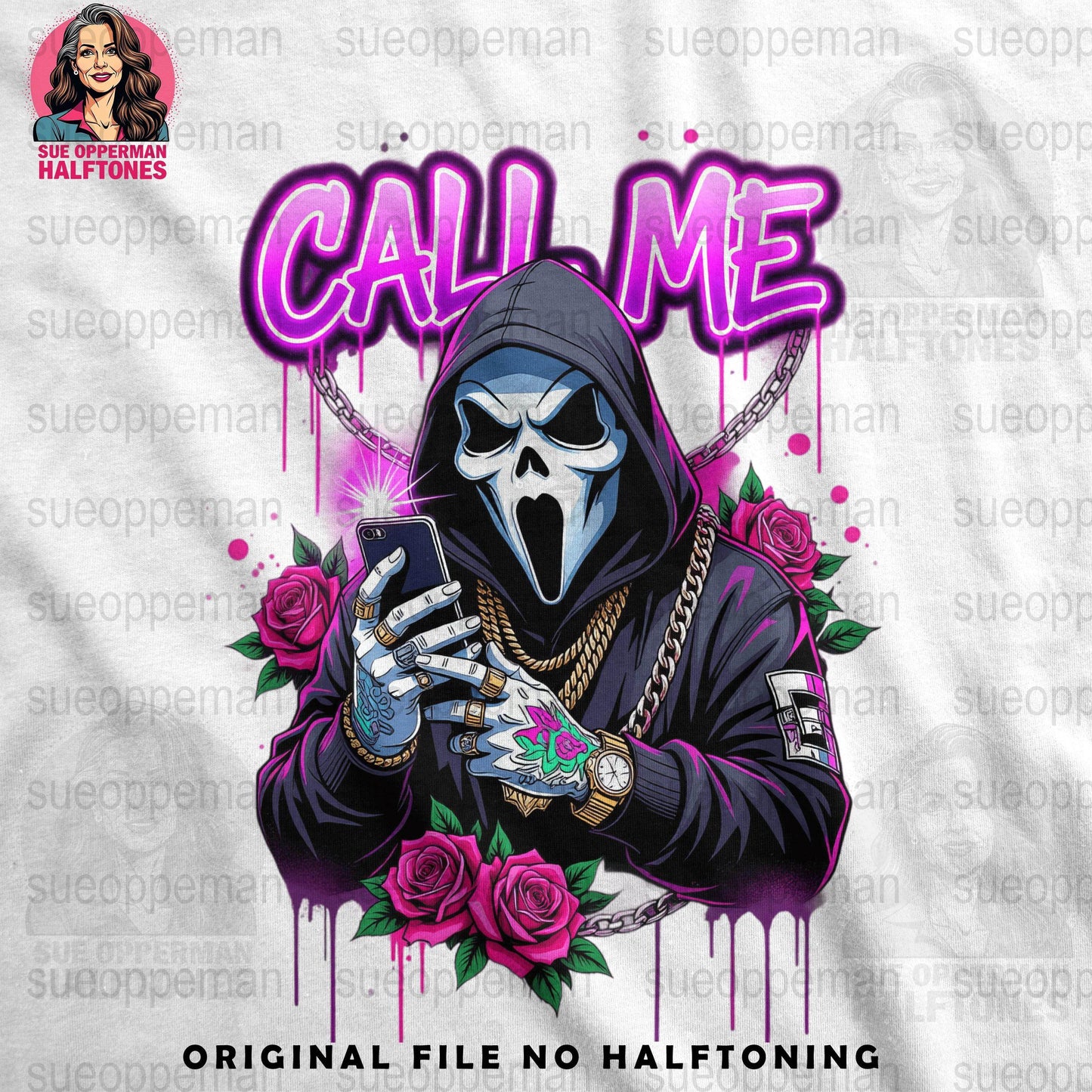 Call Me Universal Print Bundle - halftone PNG for T-shirts – Sue Opperman Halftones
