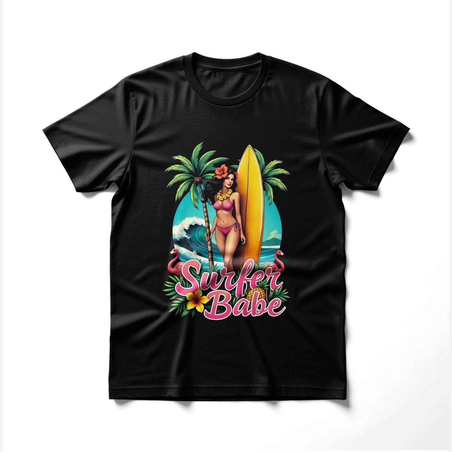 Surfer Babe Halftone T-Shirt Design - halftone PNG for T-shirts – Sue Opperman Halftones