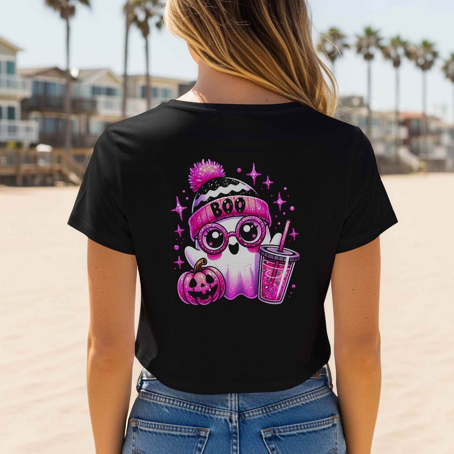 Cute Halloween Ghost Halftone T-Shirt Design - halftone PNG for T-shirts – Sue Opperman Halftones