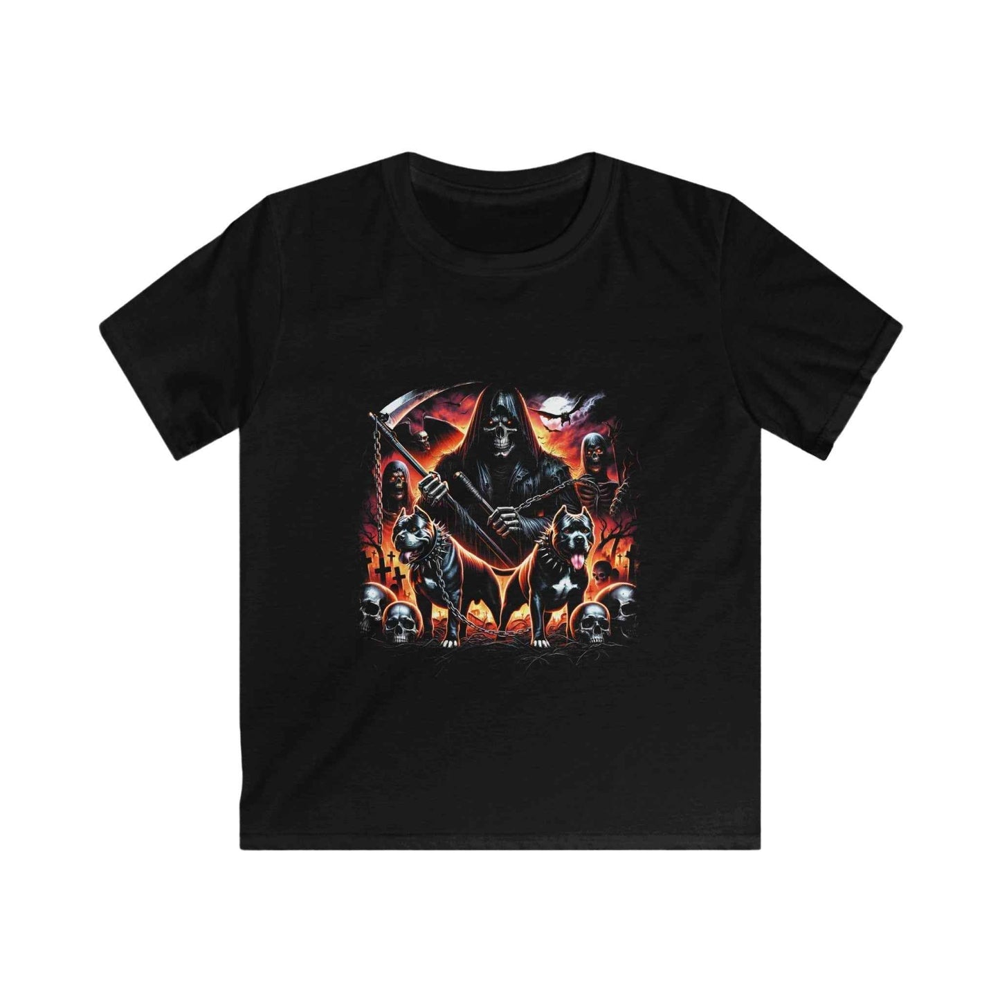 Grim Reaper Dogs Digital Halftone T-Shirt Design - halftone PNG for T-shirts – Sue Opperman Halftones