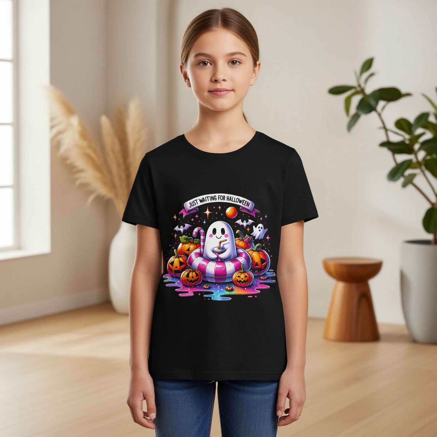 Waiting For Halloween Ghost Halftone T-Shirt Design - halftone PNG for T-shirts – Sue Opperman Halftones