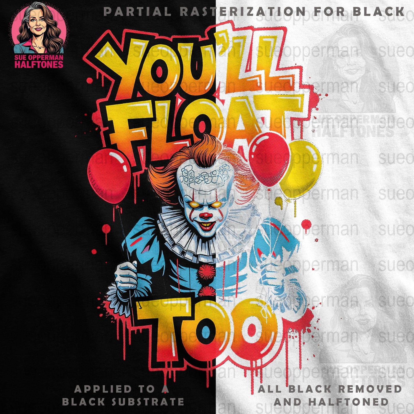 Float Too Universal Print Bundle - halftone PNG for T-shirts – Sue Opperman Halftones