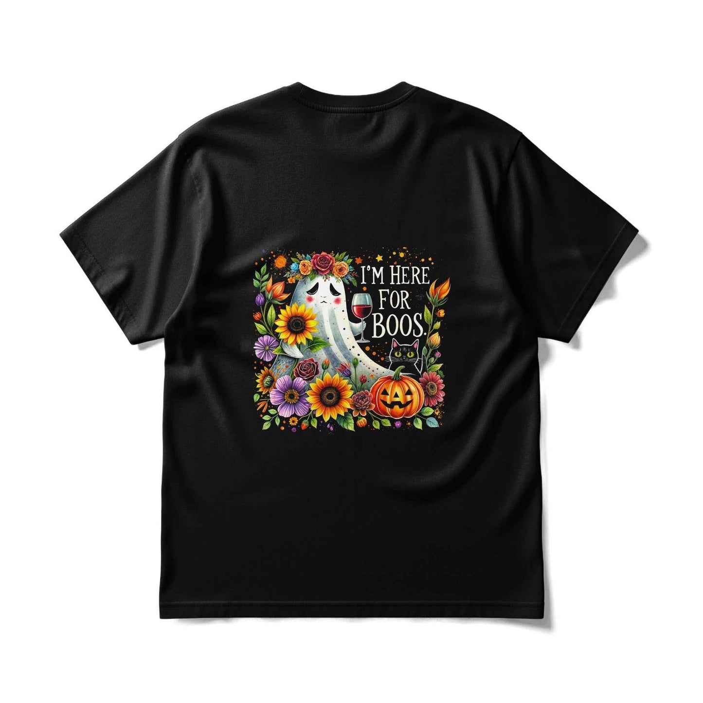 Halloween Ghost Here For Boos Digital Halftone T-Shirt Design - halftone PNG for T-shirts – Sue Opperman Halftones