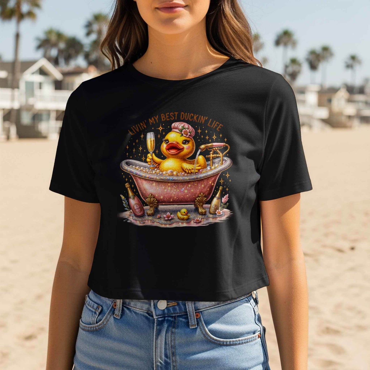 Duck Life in Bathtub Halftone T-Shirt Design Digital - halftone PNG for T-shirts – Sue Opperman Halftones