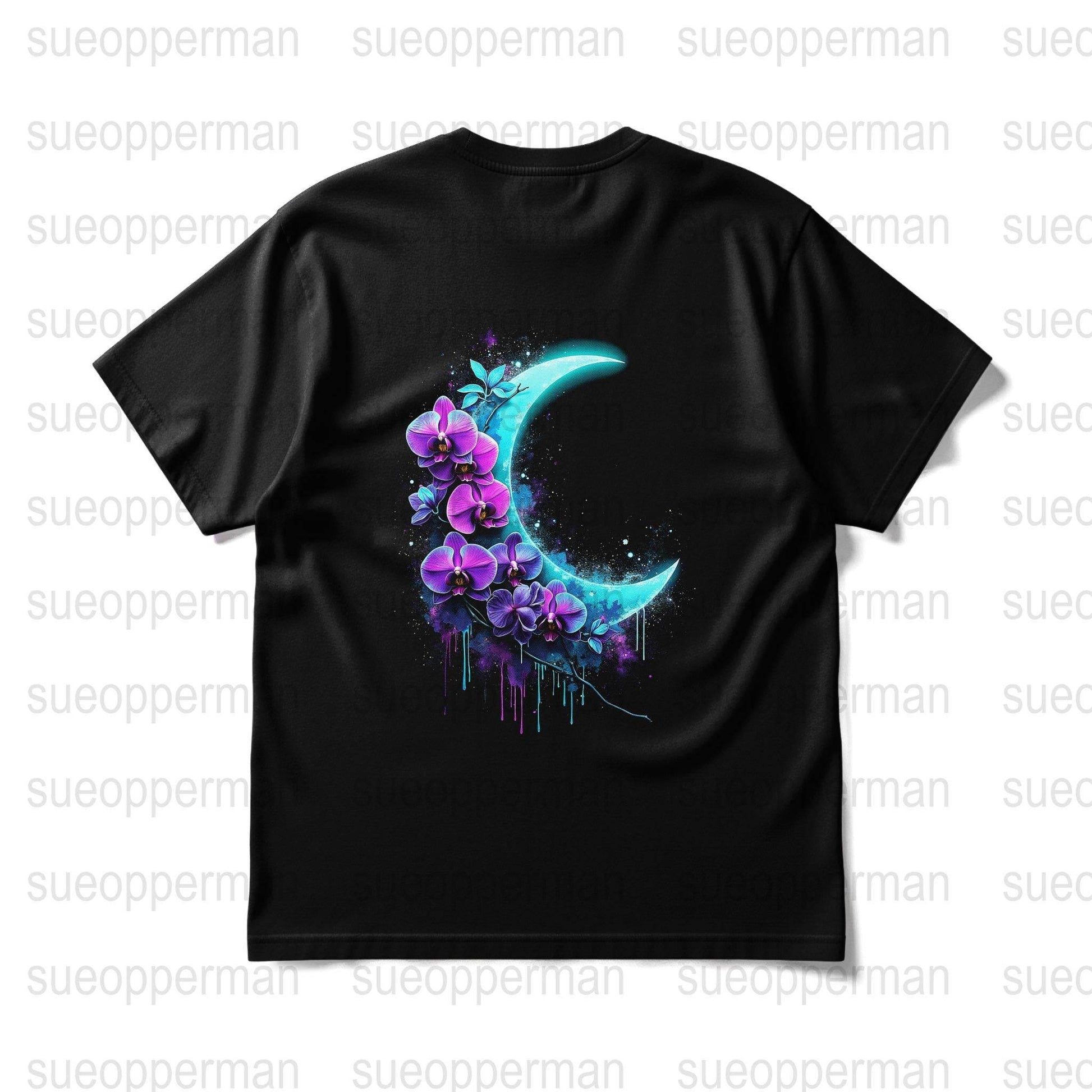 Orchid Moon Halftone T-Shirt Design Digital - halftone PNG for T-shirts – Sue Opperman Halftones