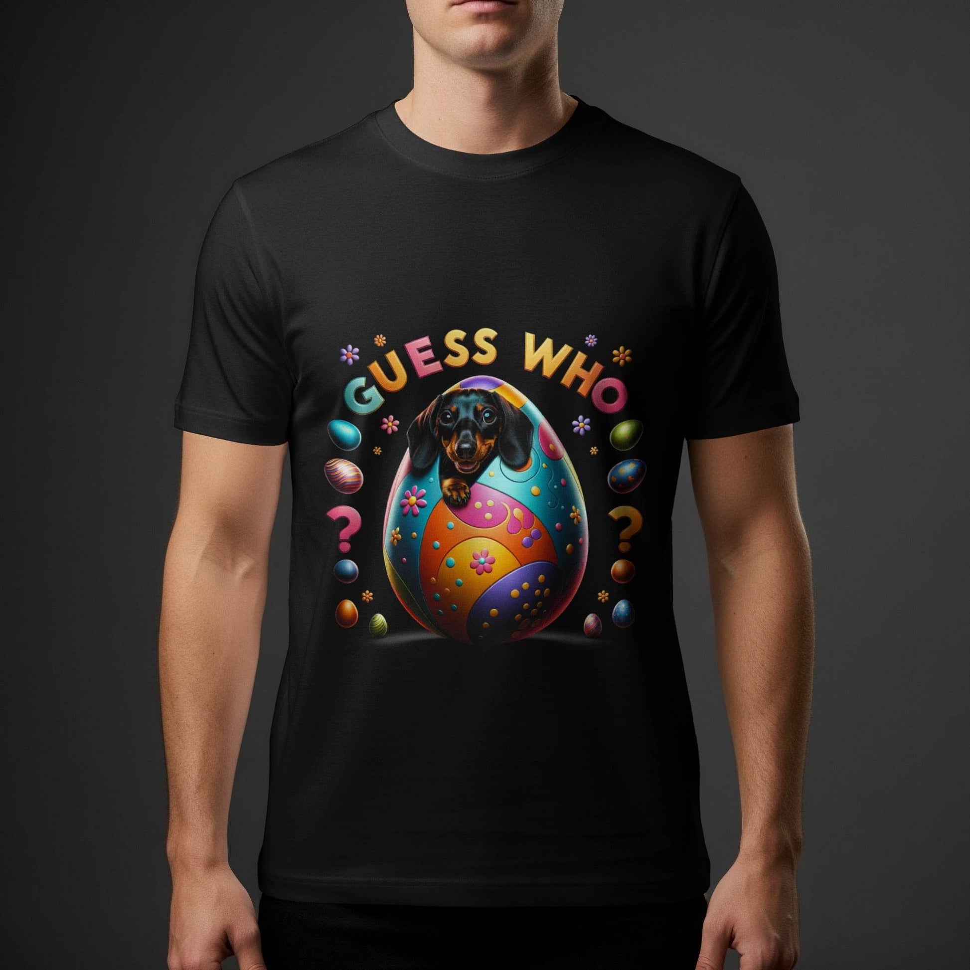 Easter Dachshund Guess Who Egg Halftone T-Shirt Design - halftone PNG for T-shirts – Sue Opperman Halftones
