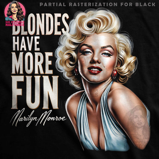Celebrities Marilyn Monroe Halftone T-Shirt Design - halftone PNG for T-shirts – Sue Opperman Halftones