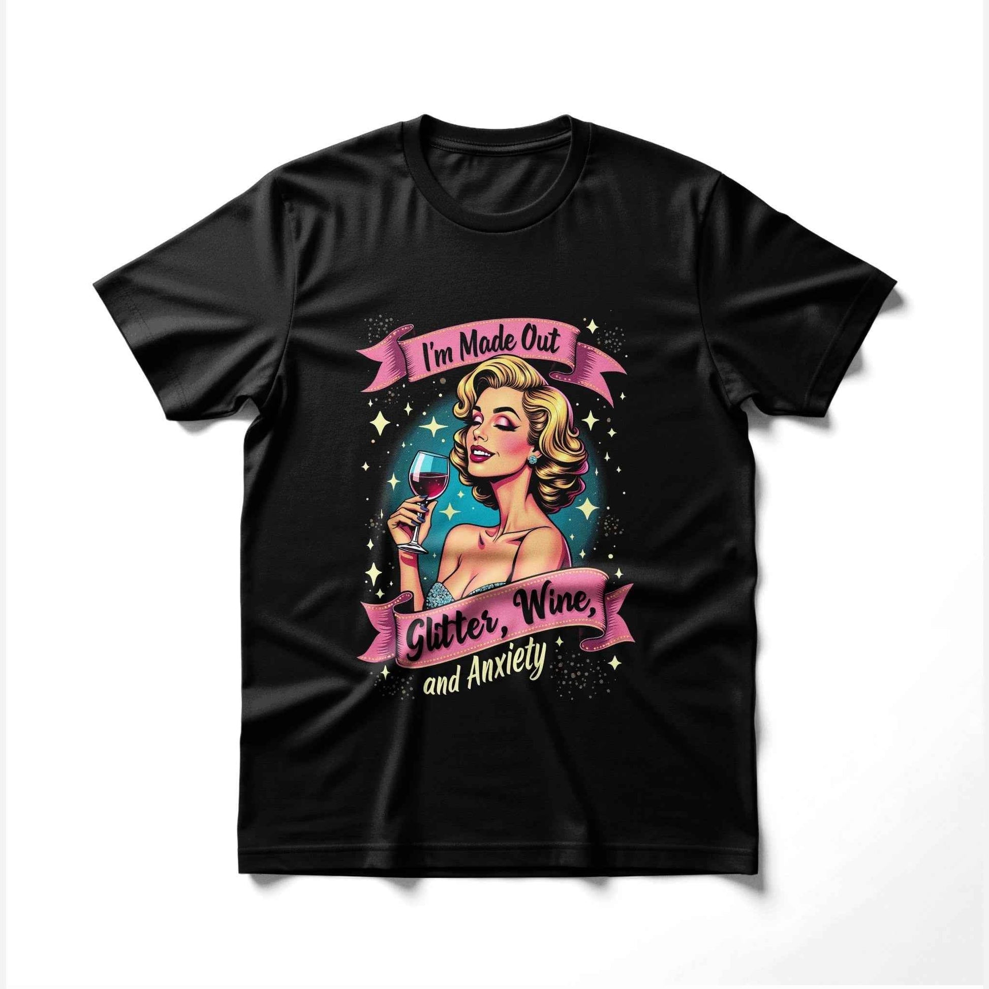 Glamour Glitter Wine Halftone T-Shirt Design - halftone PNG for T-shirts – Sue Opperman Halftones