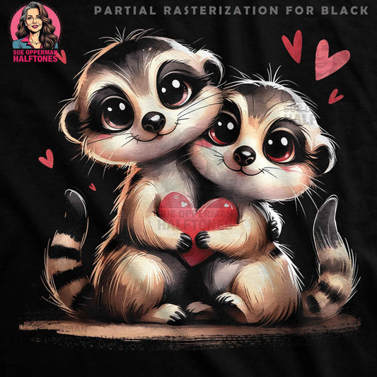 Animals with Heart Valentines Halftone T-Shirt Design - halftone PNG for T-shirts – Sue Opperman Halftones