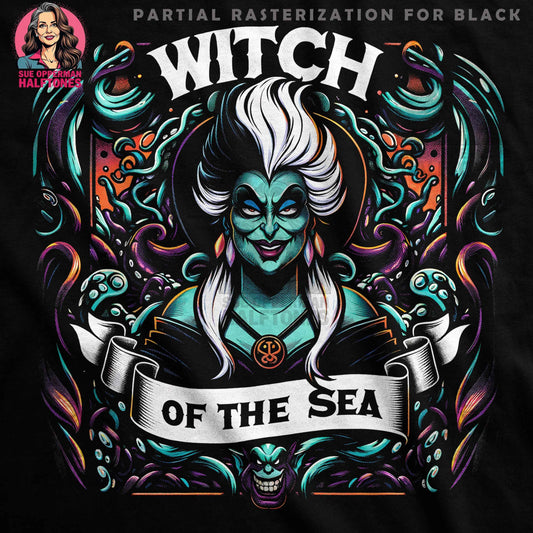 Witch of The Sea Villain Halftone T-Shirt Design - halftone PNG for T-shirts – Sue Opperman Halftones