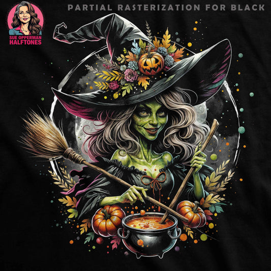 Halloween Witch Brew Halftone Digital Halftoned T-Shirt Design - halftone PNG for T-shirts – Sue Opperman Halftones