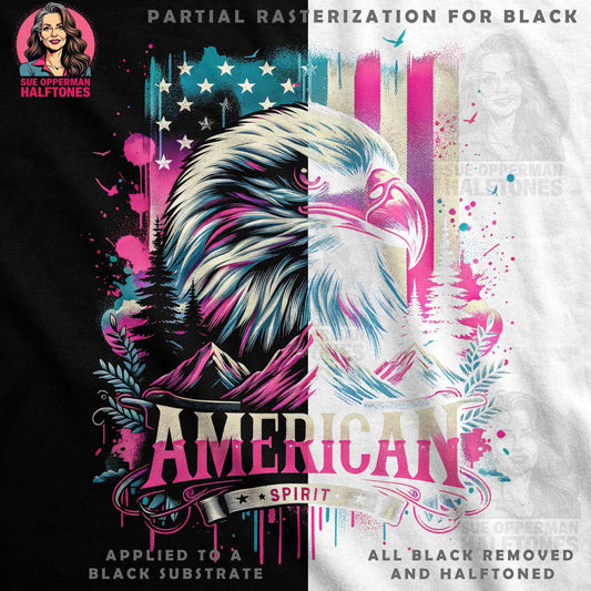 American Eagle Halftone T-Shirt Design Digital - halftone PNG for T-shirts – Sue Opperman Halftones