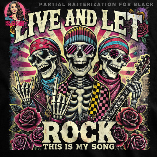 Rock Band Skeletons Halftone T-Shirt Design Digital - halftone PNG for T-shirts – Sue Opperman Halftones