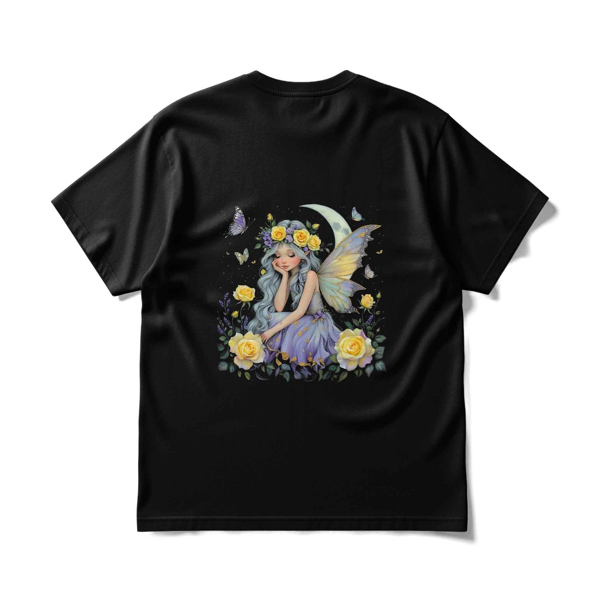Whimsical Fairy With Flowers Halftoned T-Shirt Design - halftone PNG for T-shirts – Sue Opperman Halftones