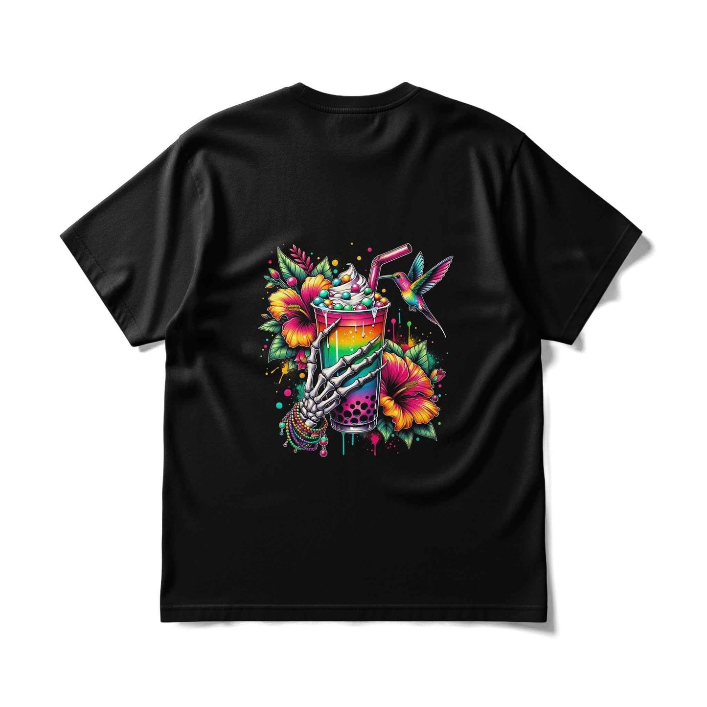 Whimsical Boba with Skeleton Hand Halftoned T-Shirt Design - halftone PNG for T-shirts – Sue Opperman Halftones