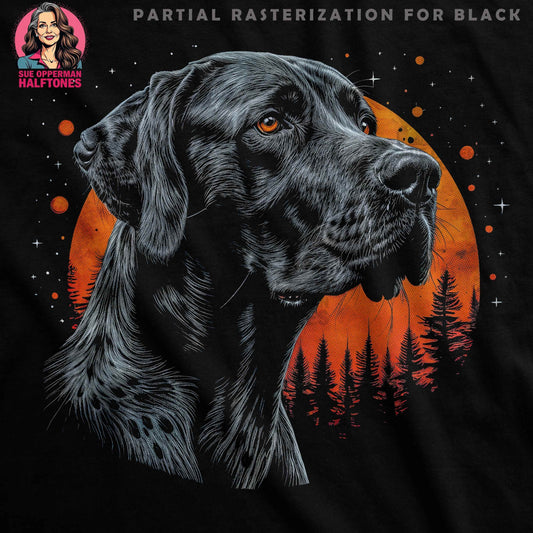 Dog Portrait Halftone T-Shirt Design - halftone PNG for T-shirts – Sue Opperman Halftones