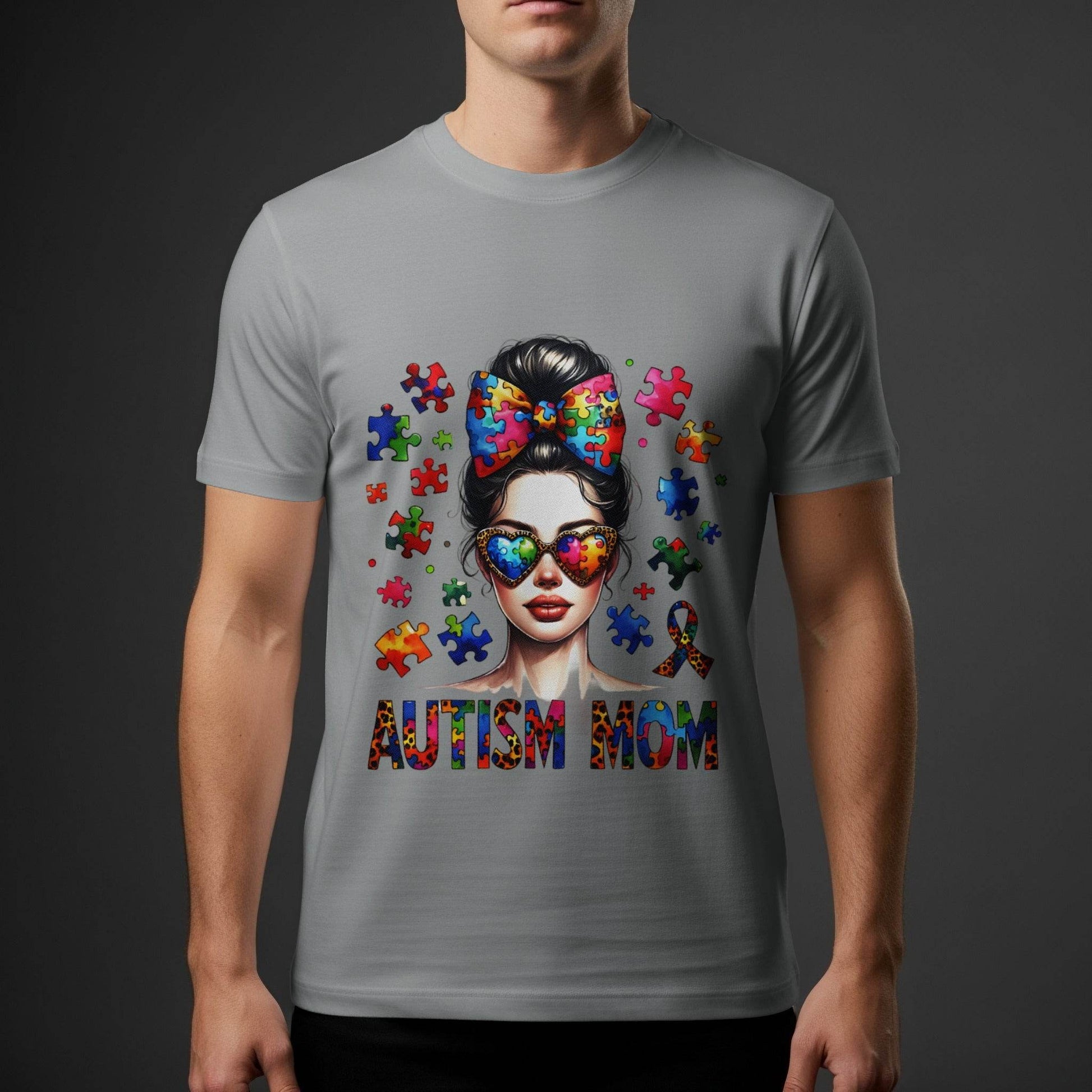 Autism Awareness Mom Universal Print Bundle - halftone PNG for T-shirts – Sue Opperman Halftones
