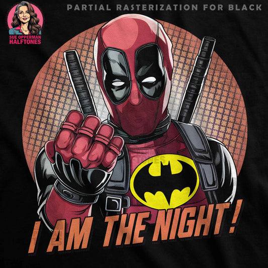 Superhero Dead Pool Inspired Halftone T-Shirt Design - halftone PNG for T-shirts – Sue Opperman Halftones