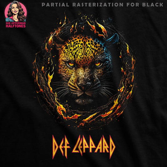 Animals Def Leppard Tiger Halftone T-Shirt Design - halftone PNG for T-shirts – Sue Opperman Halftones