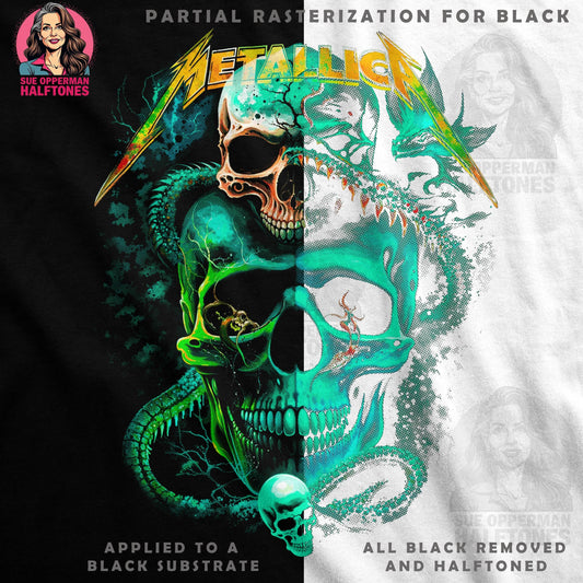 Metallica Skull Theme Halftone T-Shirt Design - halftone PNG for T-shirts – Sue Opperman Halftones