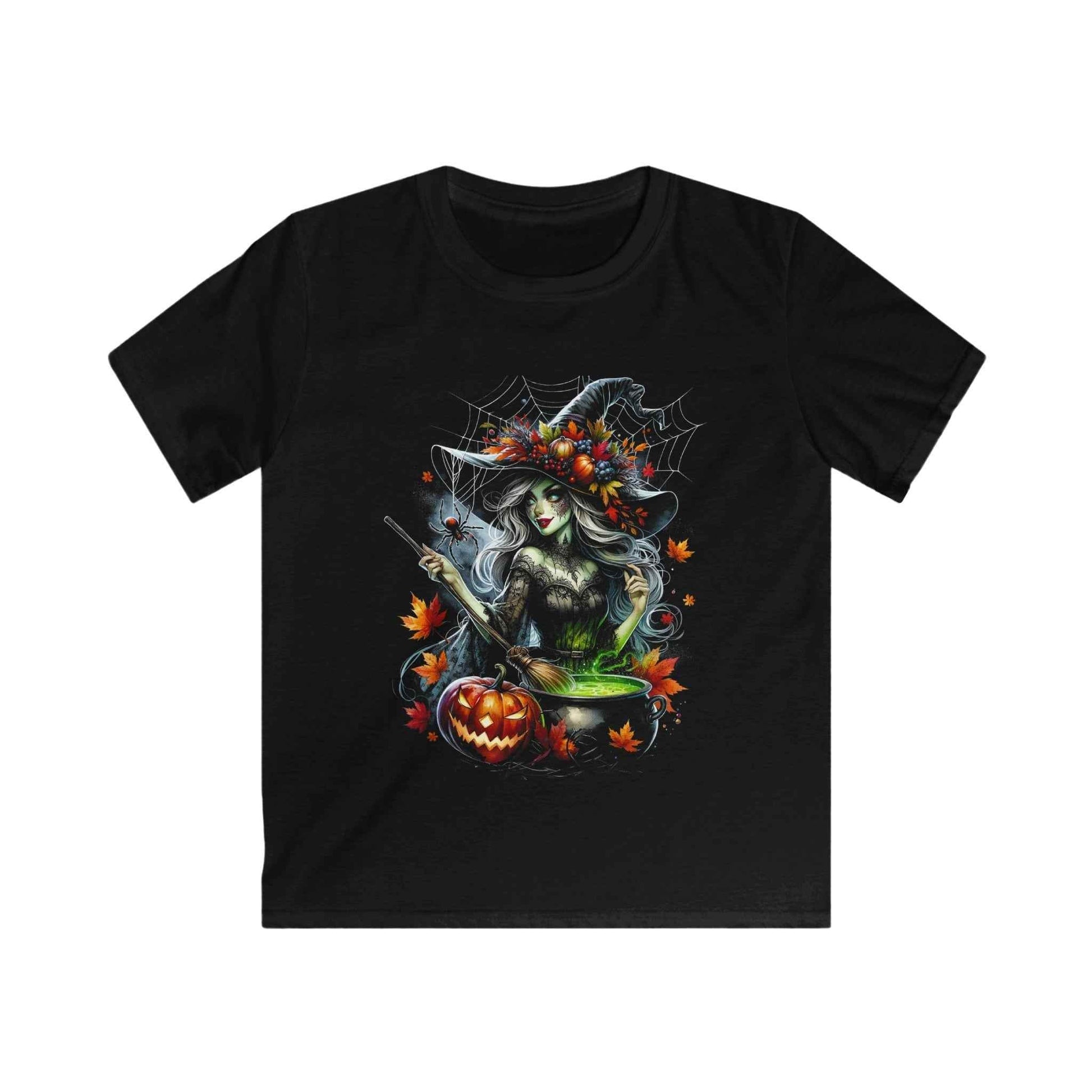Autumn Witch and Pumpkin Halftone T-Shirt Design - halftone PNG for T-shirts – Sue Opperman Halftones