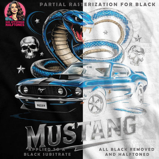 Car Snake and Skull Halftone T-Shirt Design - halftone PNG for T-shirts – Sue Opperman Halftones