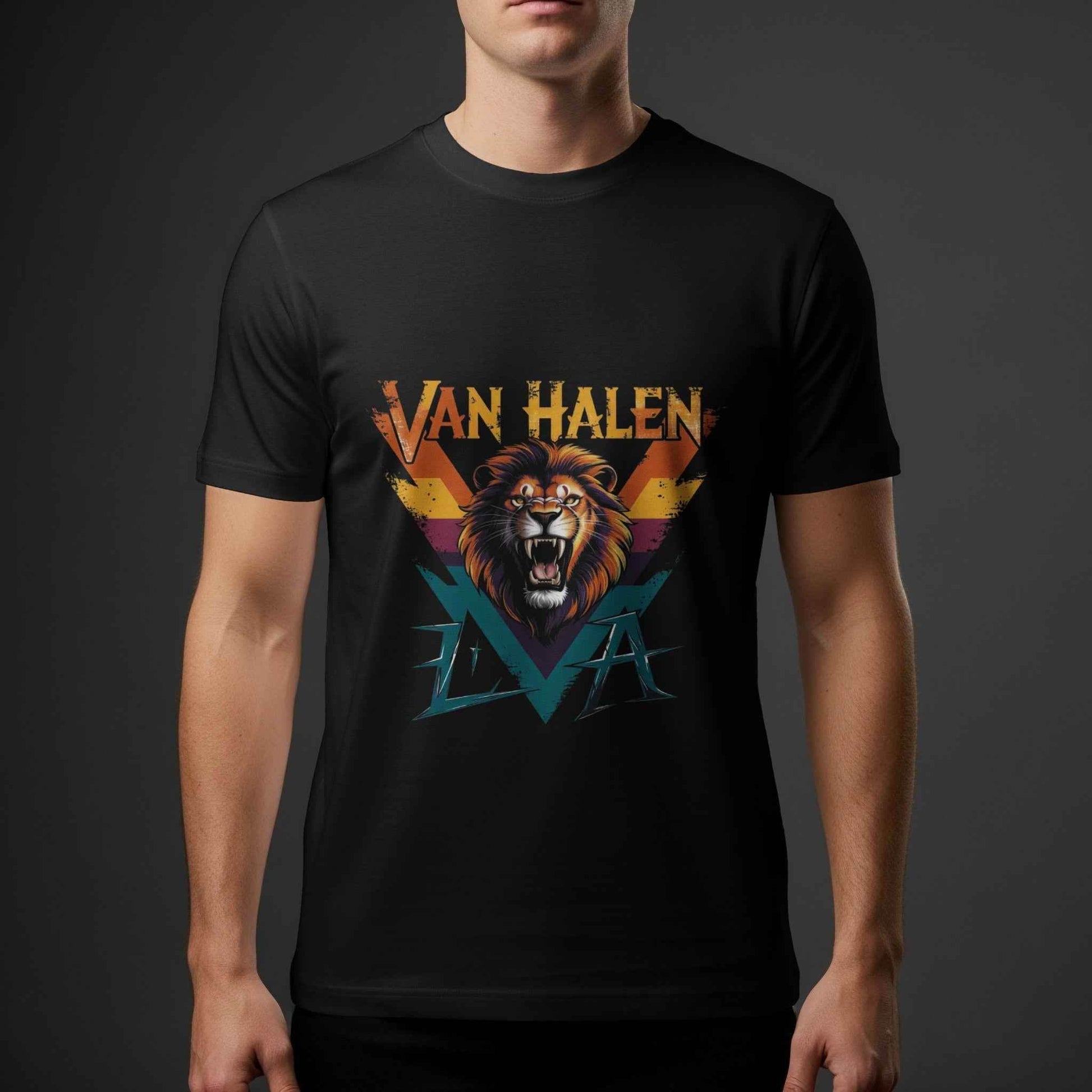 Music Lion Van Halen Halftoned T-Shirt Design - halftone PNG for T-shirts – Sue Opperman Halftones