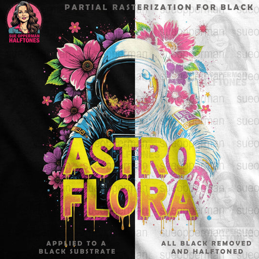 Astro Flora Halftone T-Shirt Design Digital - halftone PNG for T-shirts – Sue Opperman Halftones