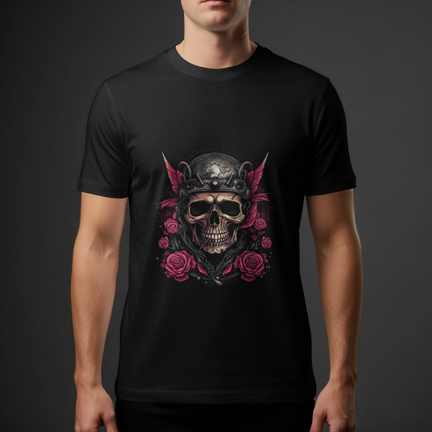 Skull Decorated With Roses Halftone T-Shirt Design - halftone PNG for T-shirts – Sue Opperman Halftones