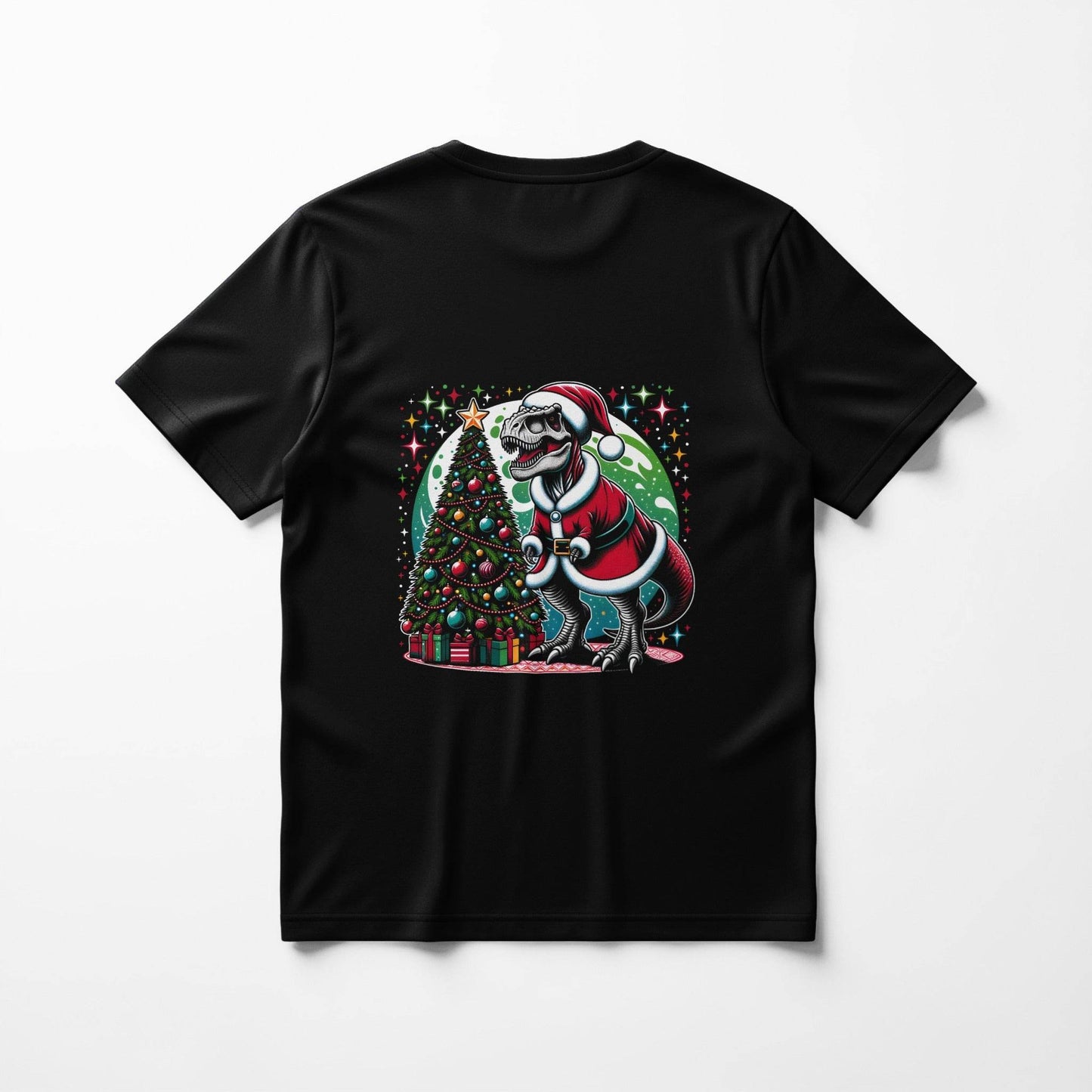 Christmas Dinosaur T-Rex Halftoned T-Shirt Design - halftone PNG for T-shirts – Sue Opperman Halftones