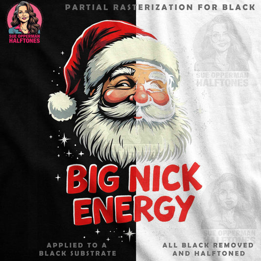 Big Nick Energy Santa Claus Halftone T-Shirt Design - halftone PNG for T-shirts – Sue Opperman Halftones