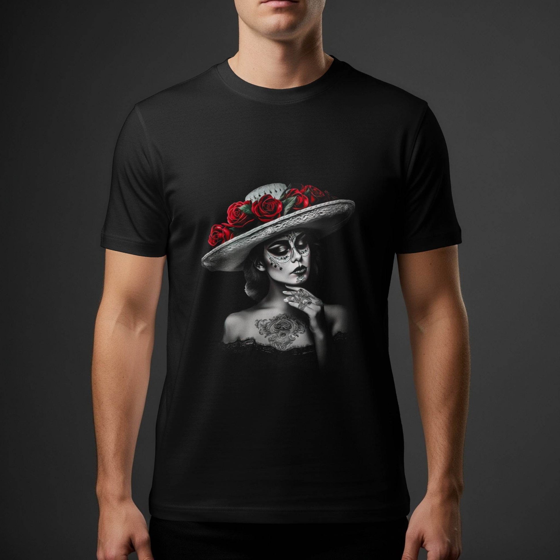 Glamour Lady with Roses Halftone T-Shirt Design - halftone PNG for T-shirts – Sue Opperman Halftones