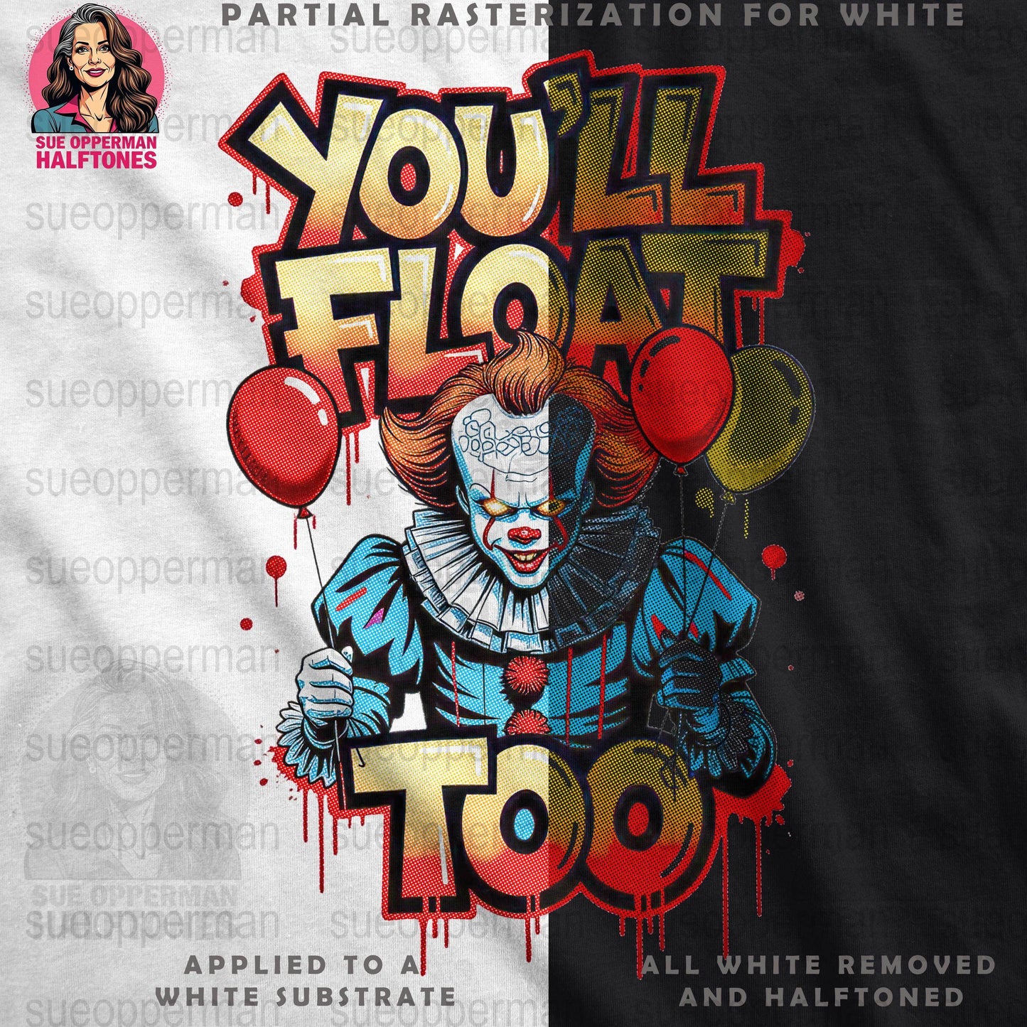 Float Too Universal Print Bundle - halftone PNG for T-shirts – Sue Opperman Halftones