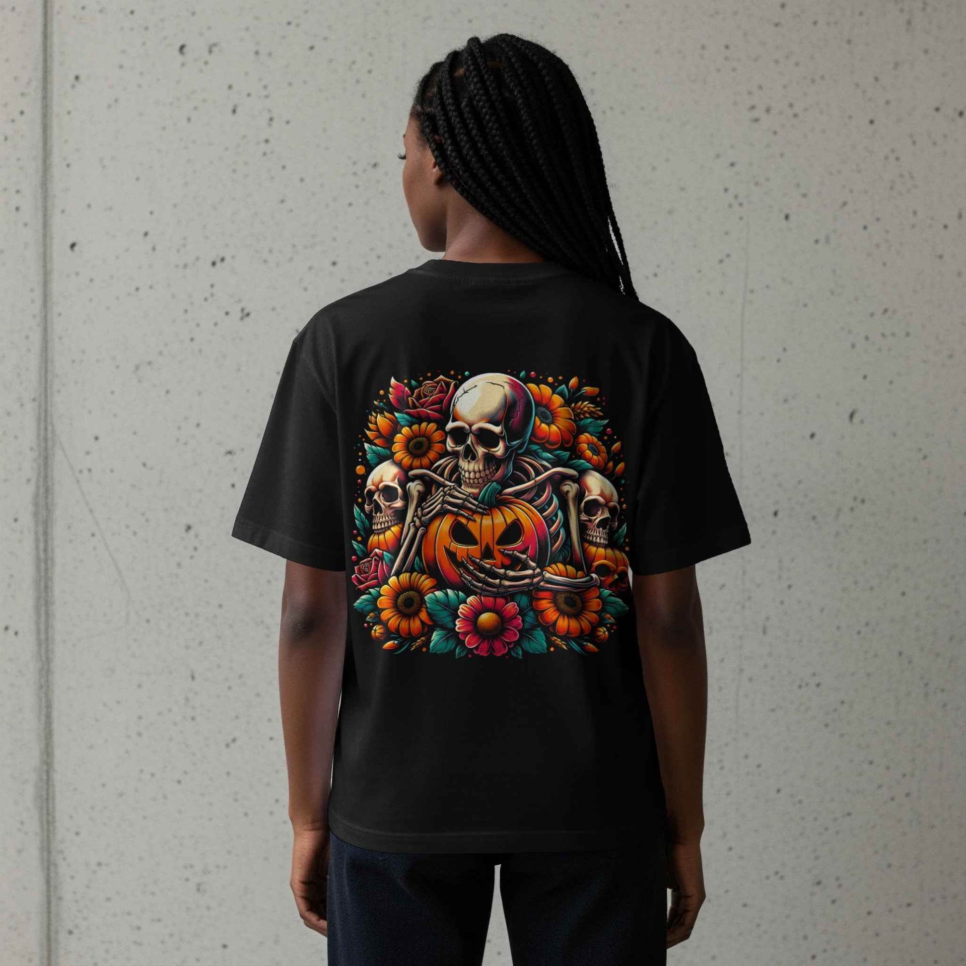 Halloween Skeleton Pumpkin Halftone T-Shirt Design Digital - halftone PNG for T-shirts – Sue Opperman Halftones