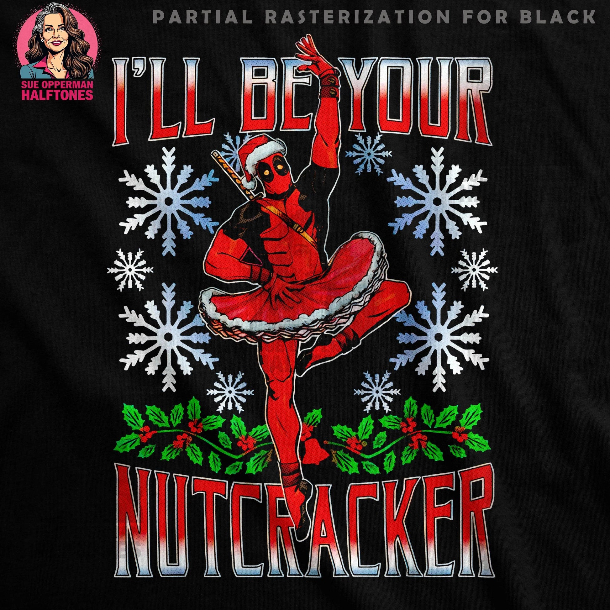 Nutcracker Christmas Halftone T-Shirt Design - halftone PNG for T-shirts – Sue Opperman Halftones
