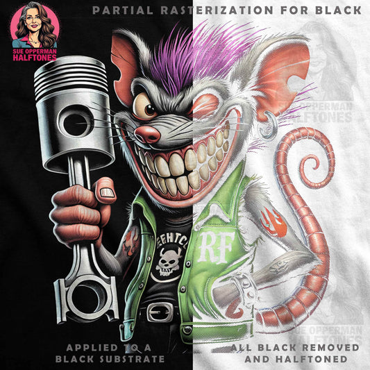 Animals Rat Fink Hot Rod Halftone T-Shirt Design - halftone PNG for T-shirts – Sue Opperman Halftones