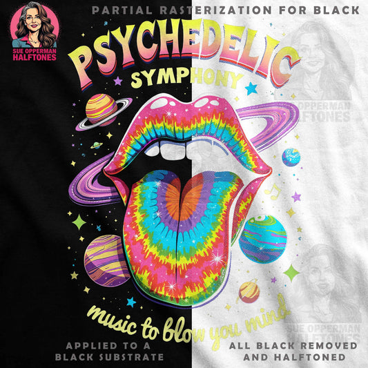 Psychedelic Halftone T-Shirt Design - halftone PNG for T-shirts – Sue Opperman Halftones