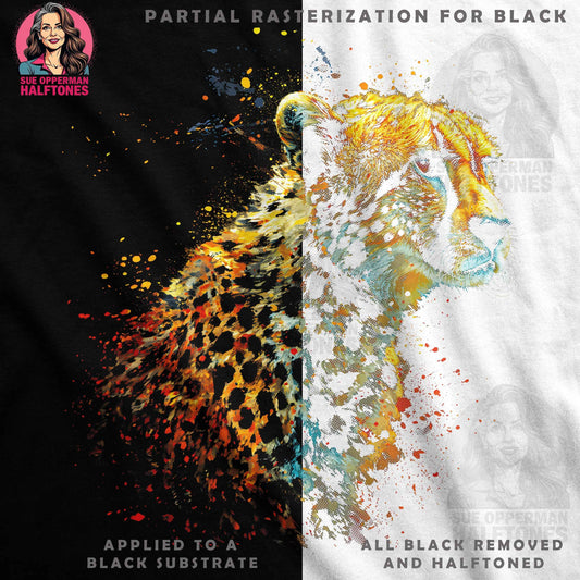Animals Detailed Tiger Face Abstract Halftoned T-Shirt Designs - halftone PNG for T-shirts – Sue Opperman Halftones