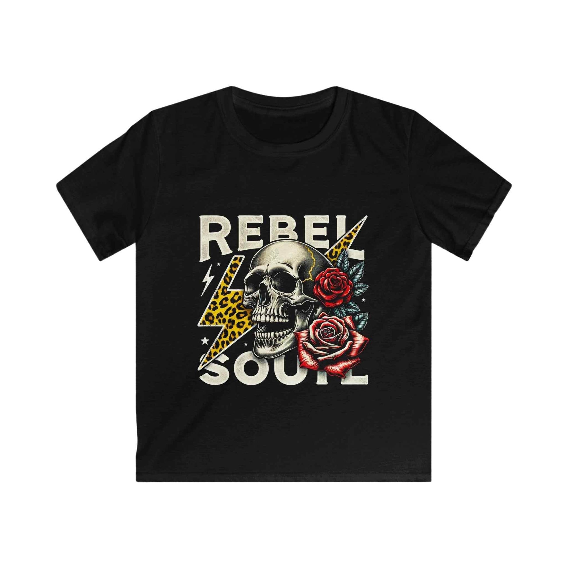 Rebel Soul Skull Roses Lightning Digital Halftone T-Shirt Design - halftone PNG for T-shirts – Sue Opperman Halftones
