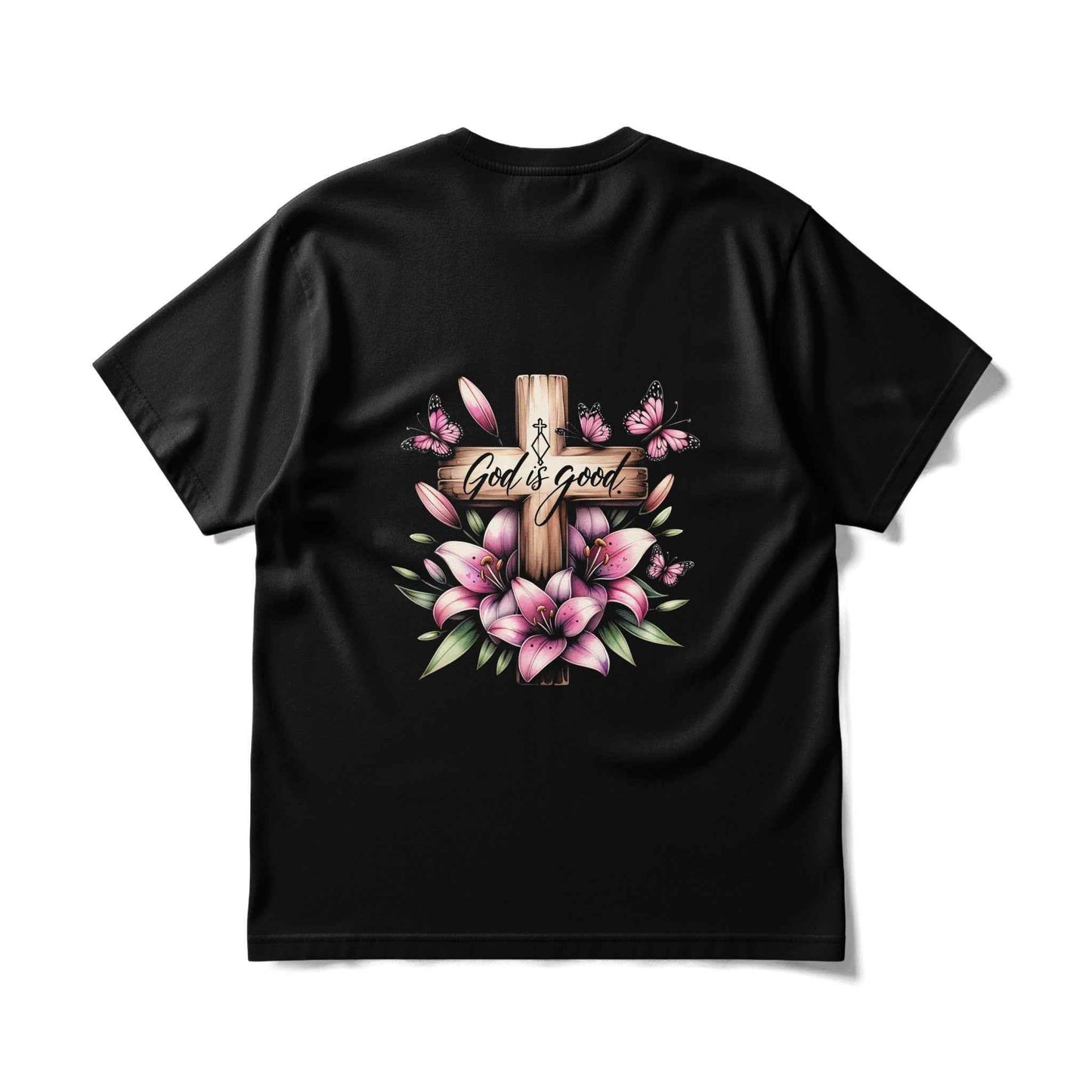 God Is Good Floral Cross Halftone T-Shirt Design - halftone PNG for T-shirts – Sue Opperman Halftones